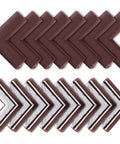 Tot Friendly Corner And Edge Guard Protector Set Includes Sixteen Pre Taped Furniture Bumpers For Tables And Counters Brown, soft bumped foam for safety.