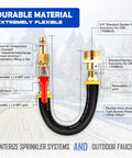 RV Winterizing Kit With Sprinkler Blowout Adapter And Shut Off Valve Quick Connect Plug Garden Hose Water Blow Out Fitting