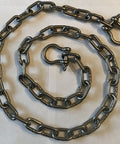 Marine Grade Stainless Steel 316 Anchor Chain One Quarter Inch By Ten Feet Includes Two Bow Shackles, 4000 Pound Chain Breaking Strength And 5500 Pound Shackle Breaking Load, Corrosion Resistant For Boat Rodes And Marine Use coiled on a surface