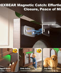 Invisible Magnetic Cabinet Door Catch With Pro Adhesive L Shaped Ultra Thin Drawer Cabinet Magnets for Easy Install in Kitchen