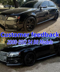 Front Bumper Lip Splitter Spoiler Kit For Audi A5 S5 A4 S Line B8 Series 2008 2017 Gloss Black shown on 2008-2012 S4 B8 model
