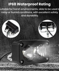 Universal 6000K 20W Waterproof E Bike Headlight Front Light With 2 Pin Connector, Plug and Play, IP68 rating, close-up view