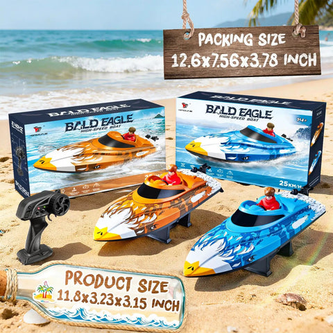 High Speed 12 Inch RC Boat For Pool Fun With Remote Control Top Speed 25 KPH Kid And Adult Friendly Durable Waterproof Hull