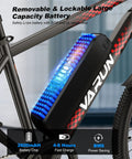 Close-up of the removable battery on Peak 500W Electric Bike For Adults With Removable Battery 20 MPH City Commuter Cruise