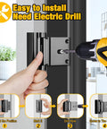 Ultra Tough 3 Inch Door Reinforcement Lock For Inward Swing Doors All Aluminum Security Bar Withstanding 1000 Lbs installation