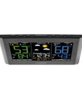 Smart Weather Station With Custom Alerts And Wireless Outdoor Sensor featuring color display showing temperature and humidity.