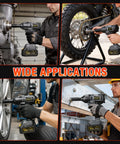 Half Inch Cordless Impact Wrench Delivers Up To 738 Foot Pounds Of Torque For Tough Bolts And Rusted Nuts Beast Mode Power For Car Tires Trucks SUVs RVs And Heavy Duty Garage Maintenance on wheel and machinery bolts