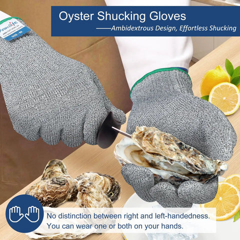 Cut Resistant Gloves A9 Maximum Protection For Kitchen Prep And Food Handling, ANSI A9 Certified, Food Grade Chef Gloves, oyster shucking