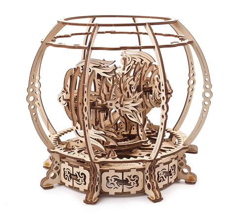 Aquarium 3D Wooden Puzzle Kit For Grownups, Mechanical Model Craft With Moving Fish, Unique Brain Teaser And Hobby Set For Home Decor, Realistic Saltwater Scene For Stress Relief And Mental Workout, wooden desktop display