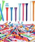 600 Piece Bulk Wooden Golf Tees Set In Bright Multicolor, 3 Sizes 3-1/4 In, 2-3/4 In, 2-1/8 In, Durable Bamboo Construction