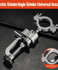 Badass 360 Degree Rotating Table Vise And Bench Clamp Bracket Delivering Rock Solid Grip For Electric Grinders, close-up angle of universal bracket.