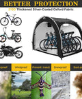 Outdoor Bike Storage Shed Tent With 210D Oxford Fabric PU4000 Waterproof Coating Portable Shelter for bikes and motorcycles