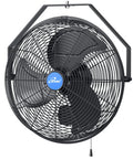 Beefed Up 18 Inch Wall Mount Fan With 6360 CFM 3 Speed Industrial Grade Weatherproof Indoor Outdoor Cooling