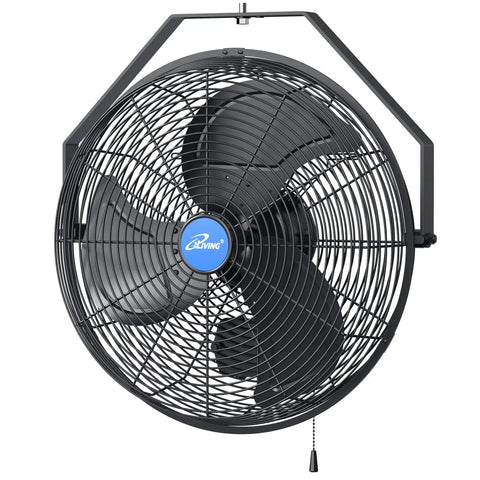 Beefed Up 18 Inch Wall Mount Fan With 6360 CFM 3 Speed Industrial Grade Weatherproof Indoor Outdoor Cooling
