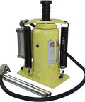 Yellow Jackit Air Hydraulic Bottle Jack With 20 Ton Capacity And Dual Function Air Manual Lift, Chrome Piston Displayed