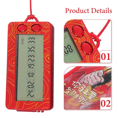 Transparent Mini Lucky Number Picker For Parties Shake It To Generate Random Numbers with Clear Display, red design