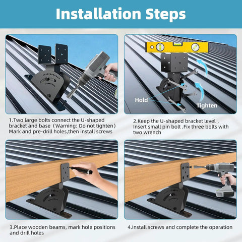 Beefed Up Heavy Duty Roof Riser Brackets Kit For 4x4 And 4x6 Timber Posts That Delivers Real Stable Support For Your Patio Pergola Includes Complete Accessory Set
