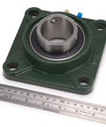 Two Pack UCF210-31 Pillow Block Bearings With 1-15/16 Inch Bore, Square Flange Mount, Solid Cast Iron Base, Self Aligning