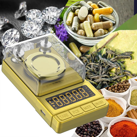Gold Precision Milligram Scale 100G Capacity With 0.001G Readability, Digital Mg Powder Scale for various substances
