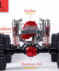 Beefed-Up Full Alloy 1/10 RC Car Transmission Case Gearbox Assembled For Axial SCX10 SCX10 II 90047 with visible components