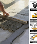 Heavy Duty Acrylic Concrete Adhesive Glue And Portland Cement Mortar Admixture With Freeze Thaw Resistance For Rock Solid Bonding And Heavy Hitter Performance One Gallon Pack, worker leveling concrete.