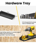 Wall Mounted Tool Rack Set 4 Pack Handy Screwdriver Organizer, Pliers Holder And Hammer Rack With Metal Hardware Tray