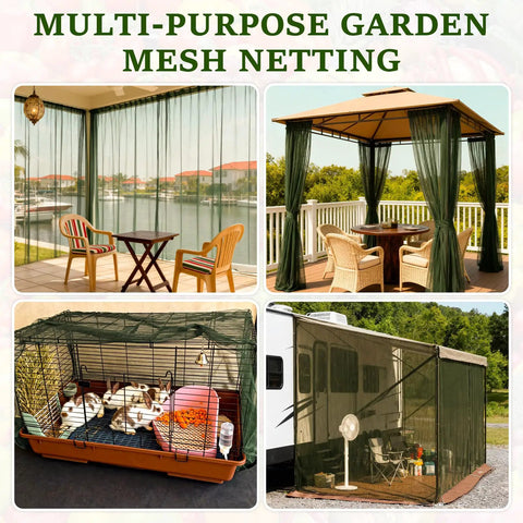 Ultra Fine 256 Mesh Garden Netting 8x20 Ft Pest Barrier for vegetables, fruits, flowers, raised beds, and outdoor patio applications