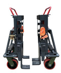 Side view of Beefy 9900 Lb Capacity Hydraulic Machinery Mover With Adjustable Forks and Swivel Polyurethane Wheels 6 Inch Lift Height