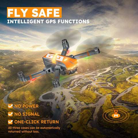 4K GPS Drone With Brushless Motors And Follow Me Mode, Beginner Friendly, Long Flight Time And Range, 5G FPV, Auto Return, in sky