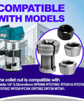 Collet Nut Kit Replacement For Makita Tools Fits One Quarter Inch And 6mm Collets Replaces 763637-1 763636-3 Direct Fit