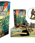 World War II 28mm Tabletop Battle Game Starter Set With 12 German Grenadiers And 12 US Rangers Miniatures Includes 68 Page Field Manual Plastic Ruins Ready To Roll For Two Or More Players.