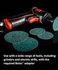 Green Corps Roloc Disc 36526 60 Grit Quick Change Heavy Duty Grinding and Coating Removal discs with drill adapter