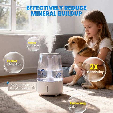 Easy Drop In Demineralization Cartridge For Ultrasonic Humidifiers Pack Of 12 Stops Hard Water Build Up And White Dust Purifies Water