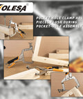 Two Ways 11 Inch Pocket Hole Clamps for Woodworking, metal face, adjustable 90-degree right angle clamps securing wooden boards