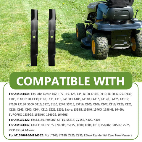 Beefy High Lift Lawn Mower Blade For 42 Inch Deck Fits D105 D110 LT160 LA135 Z225 And More Heavy Duty Replacement on grass