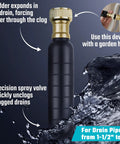 Heavy Rubber Drain Bladder Unclogs Pipes Attaches To Garden Hose Inflates Fast For Drain Pipes 1.5 to 3 inches.