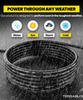 Heavy Duty 100 Ft Outdoor Extension Cord 12 Slash 3 With Triple Outlet And Light Indicator, all-weather use in rain