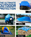 Big Ol Heavy Duty 20x30 Feet Poly Tarp With Tight 8x8 Weave, 5 Mil Thick, Waterproof Outdoor Cover for cars, motorcycles, boats.