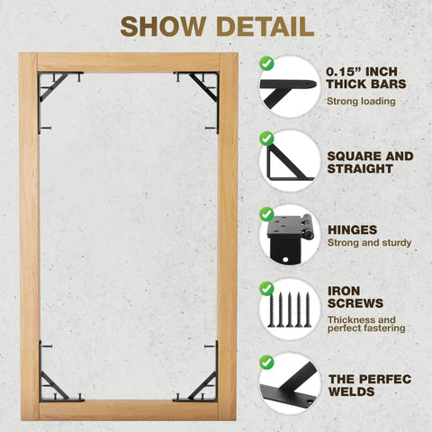 No Sag Gate Kit With Gate Latch And Corner Bracket Heavy Duty Hinges For Wooden Fences Doors Driveway And Corral Gates Steel Construction Built To Last A Lifetime