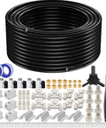 3/4 Inch By 200 Ft Black HDPE Air Piping Kit With Aluminum Wall Outlet Blocks For Rapid Shop And Garage Air System Includes Pro Grade Fittings Clamps Pipe Cutter And Removal Tools