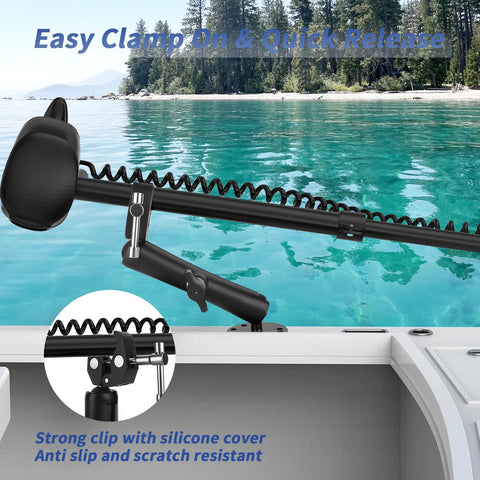 Stabilizer Mount For Trolling Motors Reduces Bounce And Vibration On Rough Rides 360 Degree Adjustable Bracket