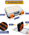 All In One Trailer Pin And Hardware Kit With 232 Pcs Including Hitch Pins Lynch Pins shown in a clear plastic organizer box.
