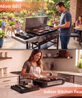 Silicone Grill Mat Two Pack for Blackstone 16x11.5 Inch Non Slip Tool Mats in use for outdoor and indoor cooking