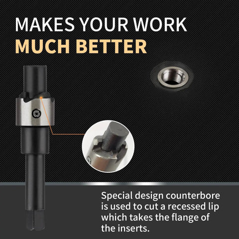 M11x2.0 Thread Repair Kit with stainless steel insert and counterbore tool, enhances work efficiency.