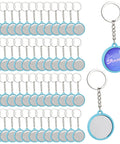 Metal Button Making Kit With 50 Sets Of Round Badge Parts 32mm 1.26 Inch Mirror Backing Double Sided Keychain
