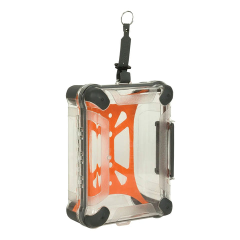 Large Watertight Case For Outdoor Gear Clear Polycarbonate Box With Single Latch Seal IPX6 Weatherproof hanging by strap