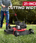 Lightweight 21-Inch Push Lawn Mower With 125cc Briggs And Stratton OHV Engine, 2-In-1 Mulching And Side Discharge, No-Fuss Maneuverability For Small Yards And Tight Spaces, Durable Yard Work Companion