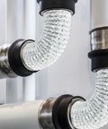 4 Inch By 12 Foot Flexible Aluminum Foil Dryer Vent Hose Kit With Stainless Steel Clamps And Aluminum Tape For Dryer Exhaust Ducting HVAC Venting Heating And Cooling Systems in application