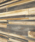 Teak Wood 3D Wall Panels Set Of 6 For DIY Accent Wall Dope Design Handmade Unique Planks With Varying Thickness 9.2 Sq Ft Coverage