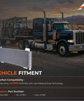 Image of a 40K Transmission Cooler Kit For Heavy Duty Trucks And Towing Low Pressure Drop Oil Cooler System with a truck background.